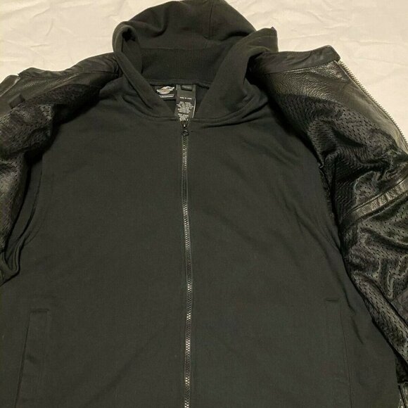 Men's Harley Davidson Reflective Road Warrior 3 in 1 Leather Jacket  Large EUC‍﻿ - Picture 6 of 6